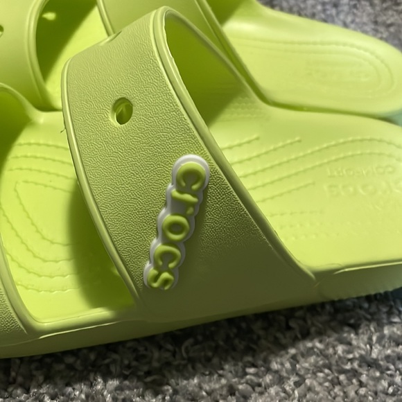 Lime Green Croc Sandals - Picture 4 of 4